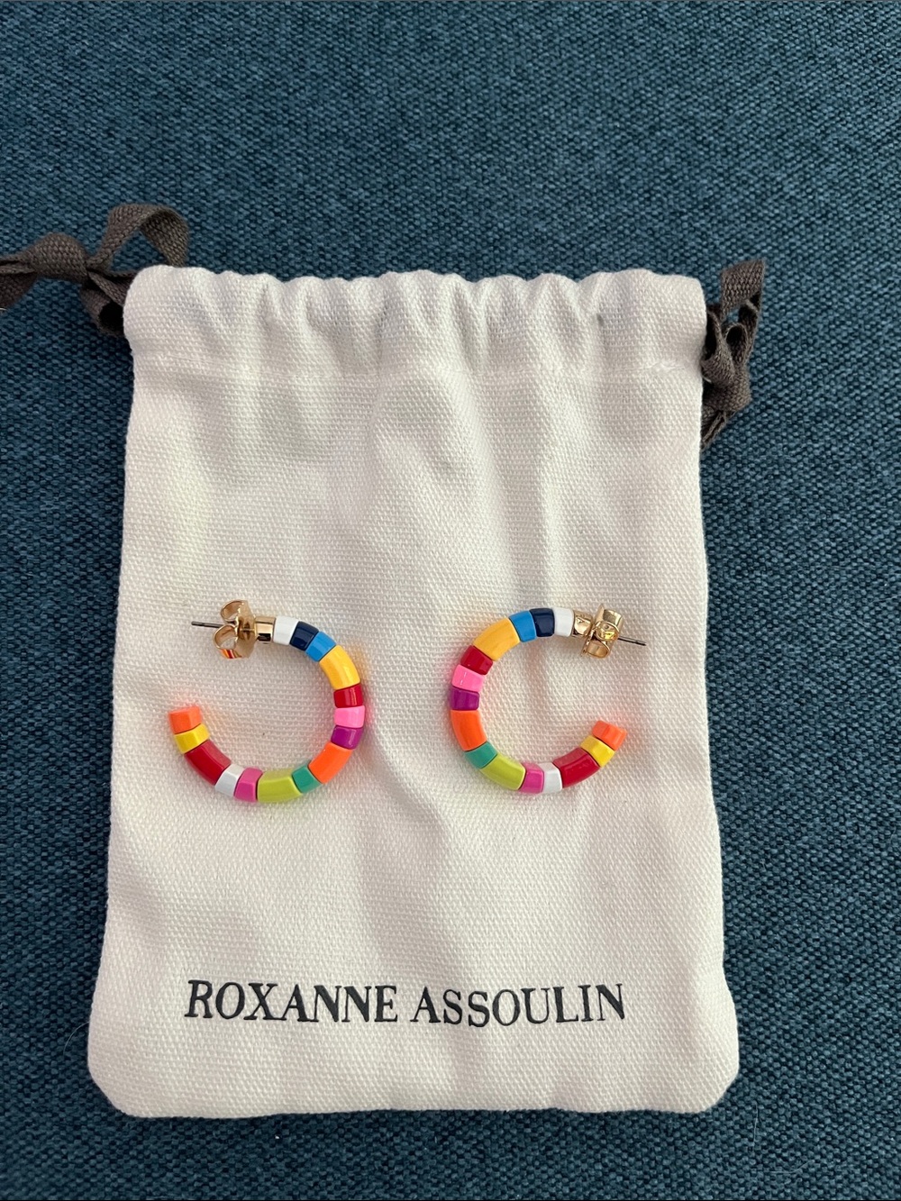 Roxanne Assoulin Rainbow Hoop Earrings